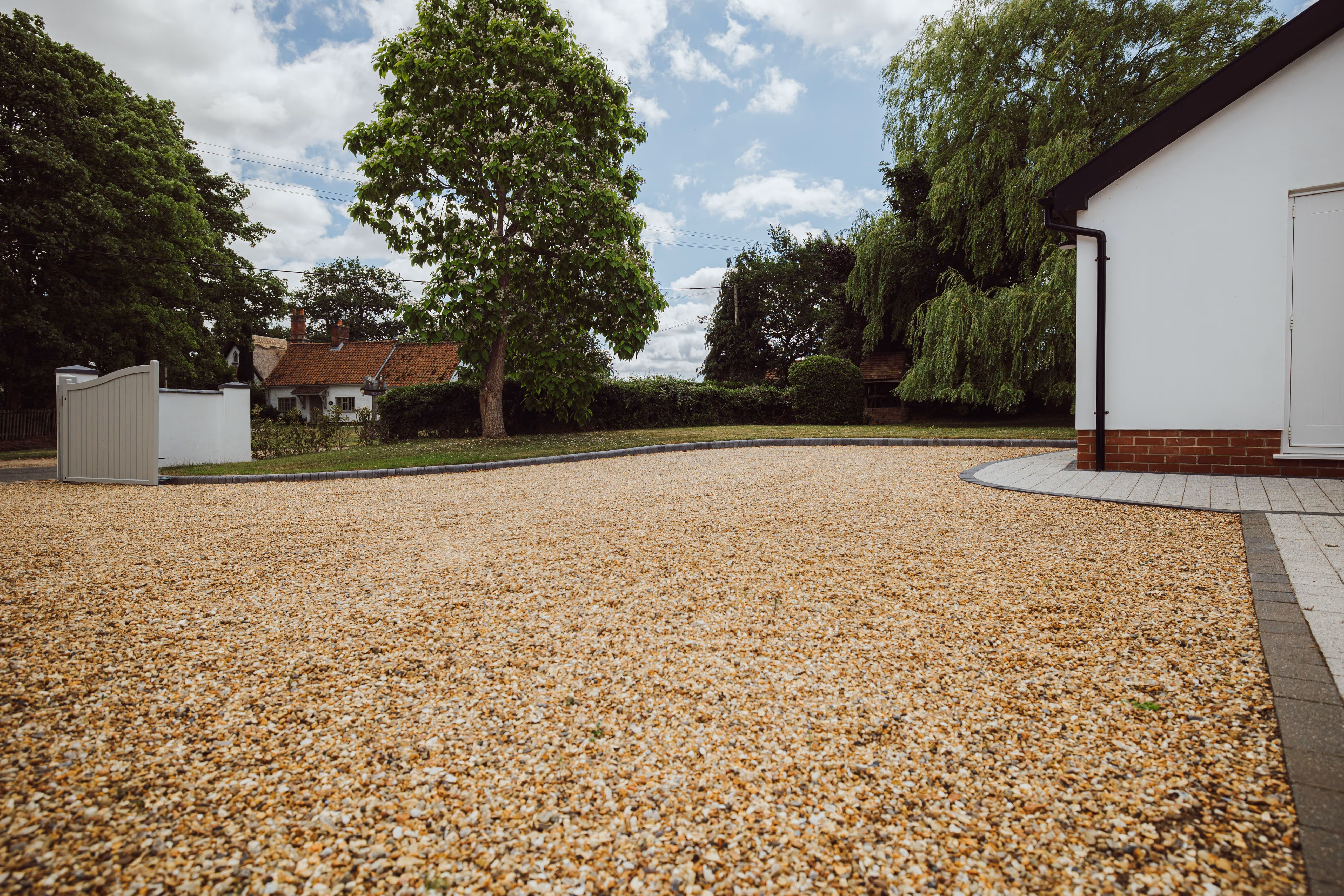 Gravel Driveway and Granite block work at Church Cottage. 