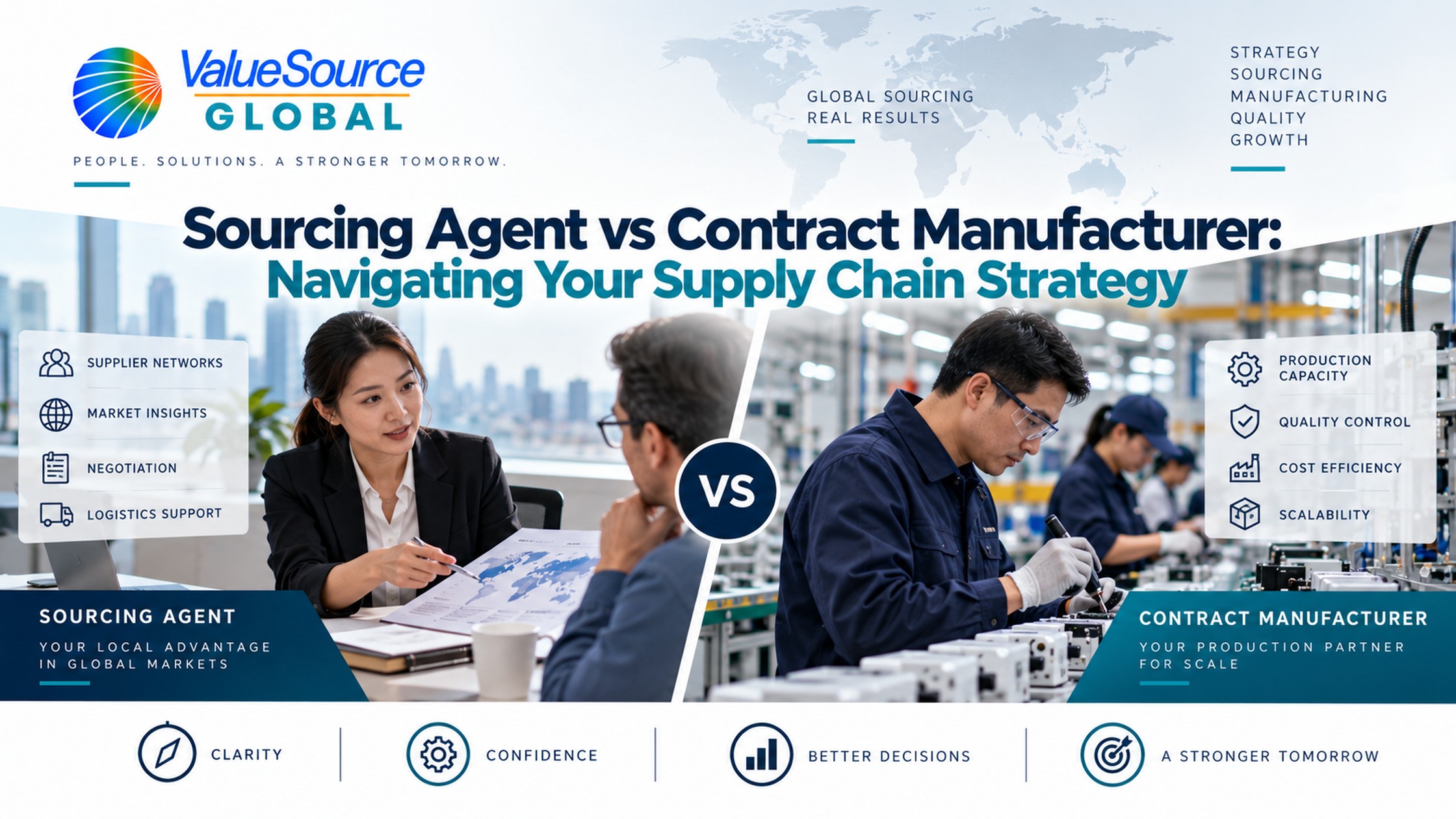 Sourcing Agent vs Contract Manufacturer: Navigating Your Supply Chain Strategy