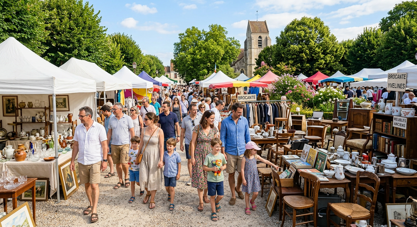 Les brocantes du week-end dans les Yvelines vont vous permettre de faire de bonnes affaires, que vous soyez vendeurs ou acheteurs (illustration Infosyvelines)