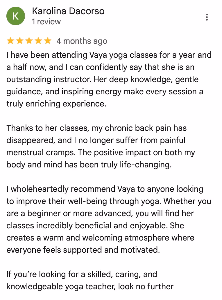 Testimonial Screenshot