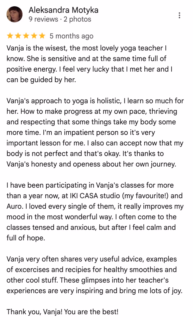 Testimonial Screenshot