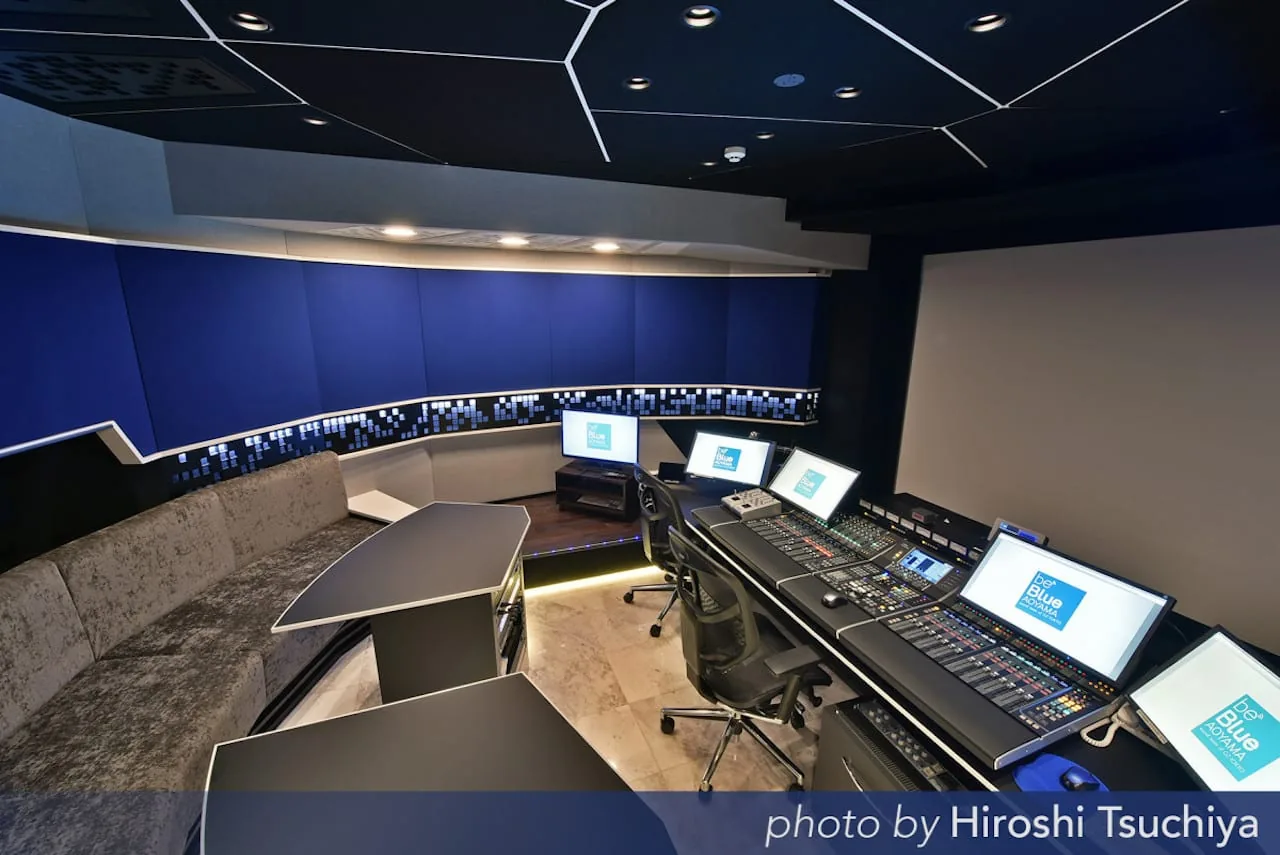 beBlue studio control room with a Procella Audio certified monitoring system