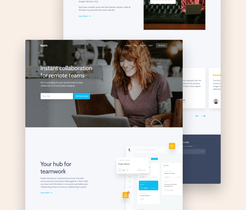 A mockup of a project