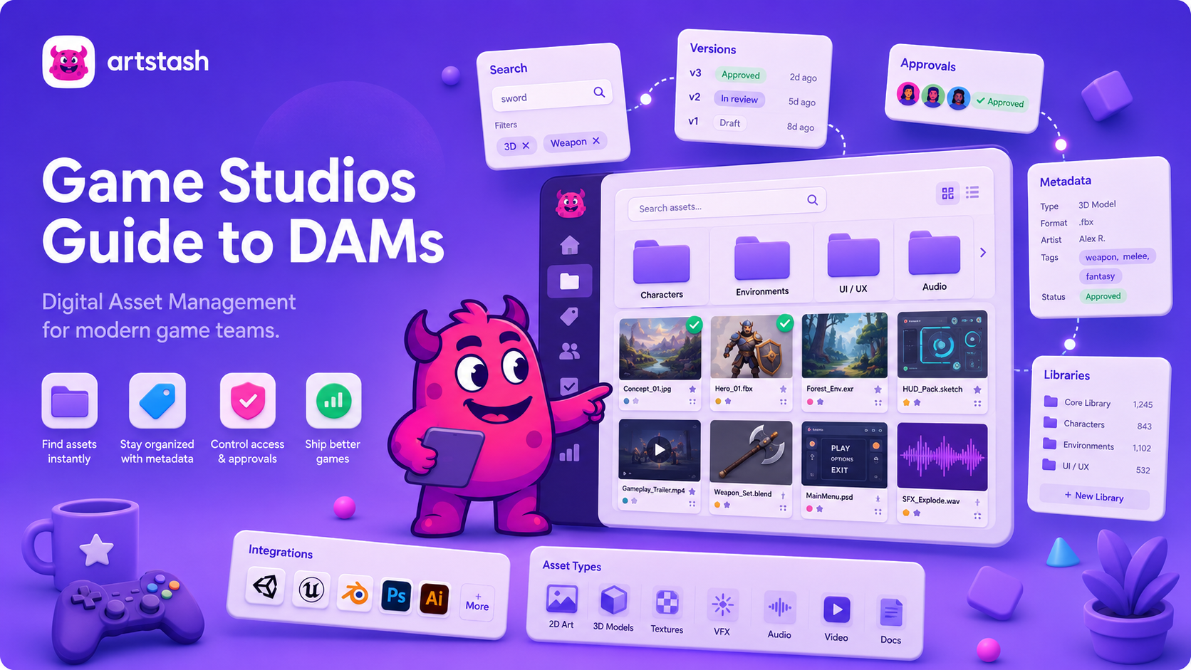 Artstash DAM for game studios