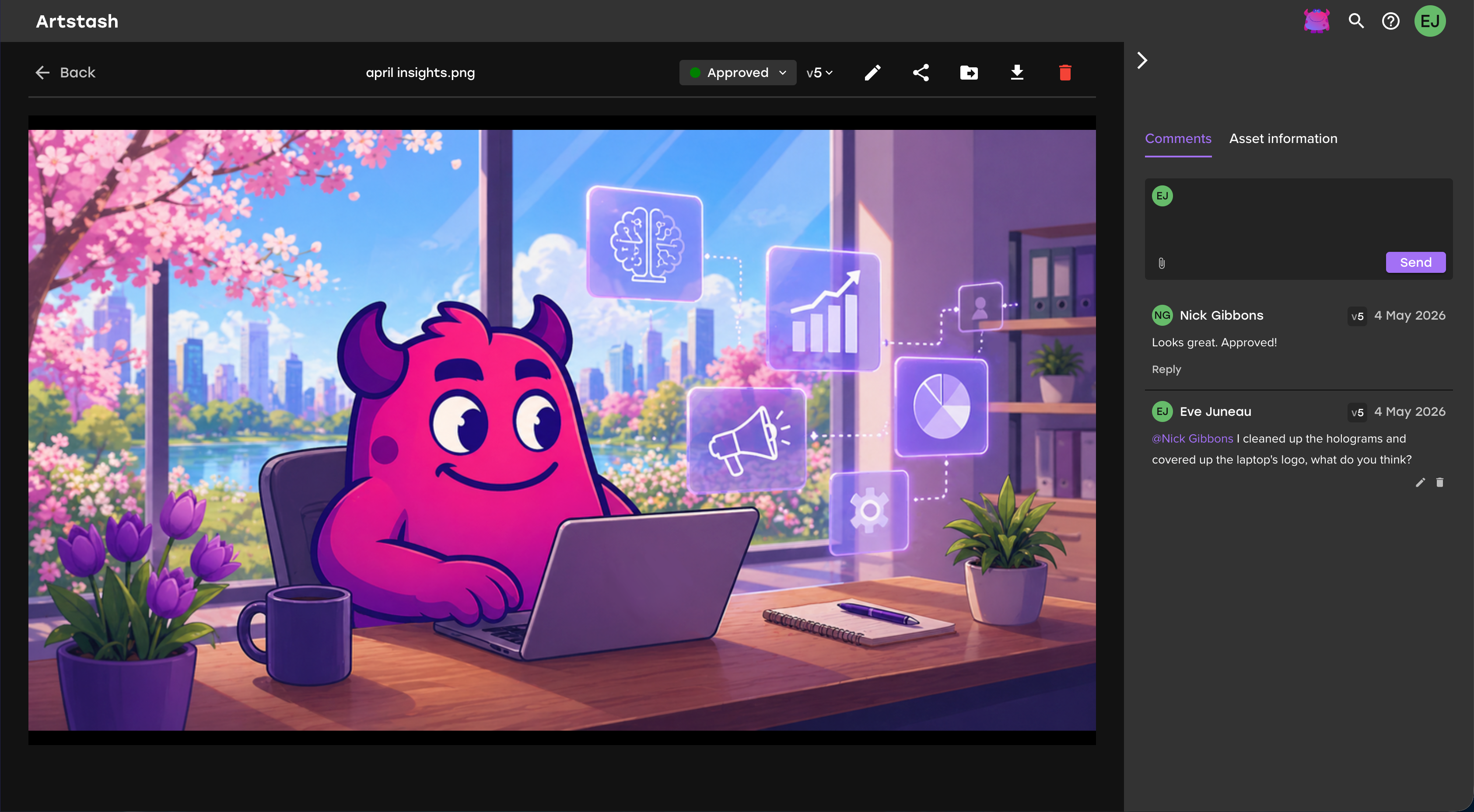 Creative review and approval workflow for game and UA teams