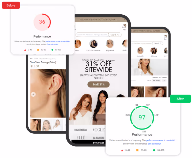 Second row page speed image