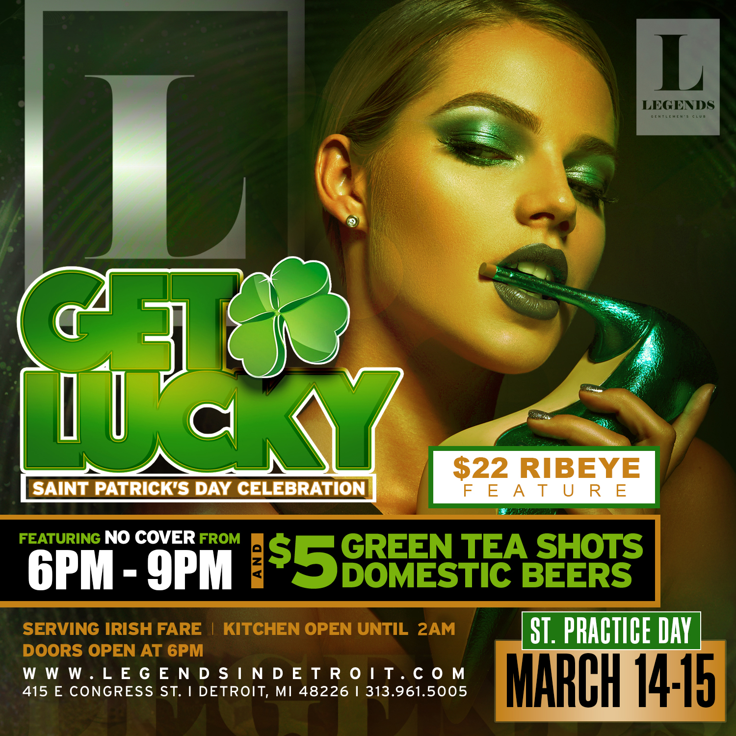 Get Lucky at our annual St. Practice & St. Patrick's Day Celebration