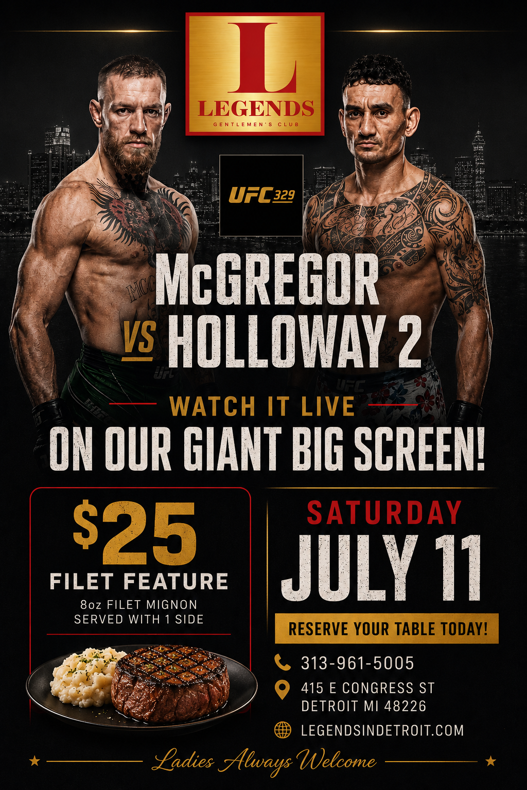 Join us for the return of Conor McGregor on our GIANT BIG Screen!