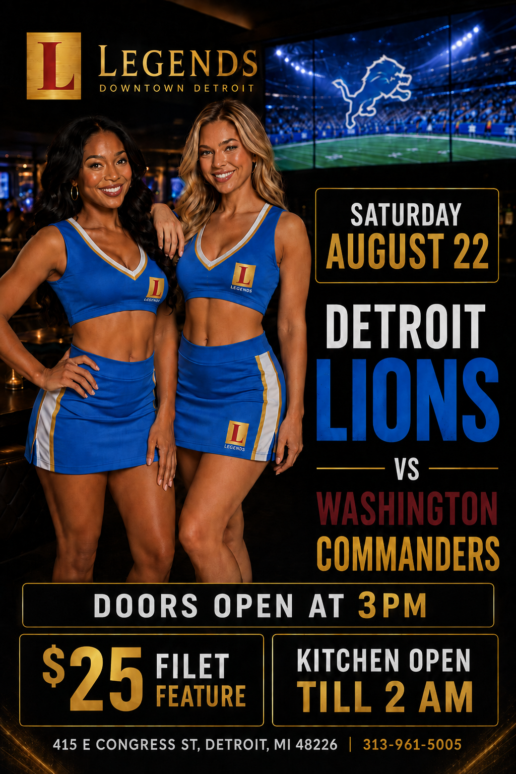 The BEST Place to grab a bite to eat and drinks after the Lions game