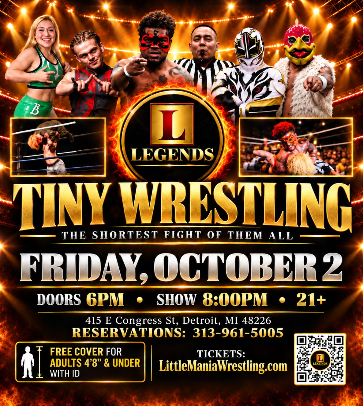 This one of a kind event comes to Legends Oct 2, 8pm!
