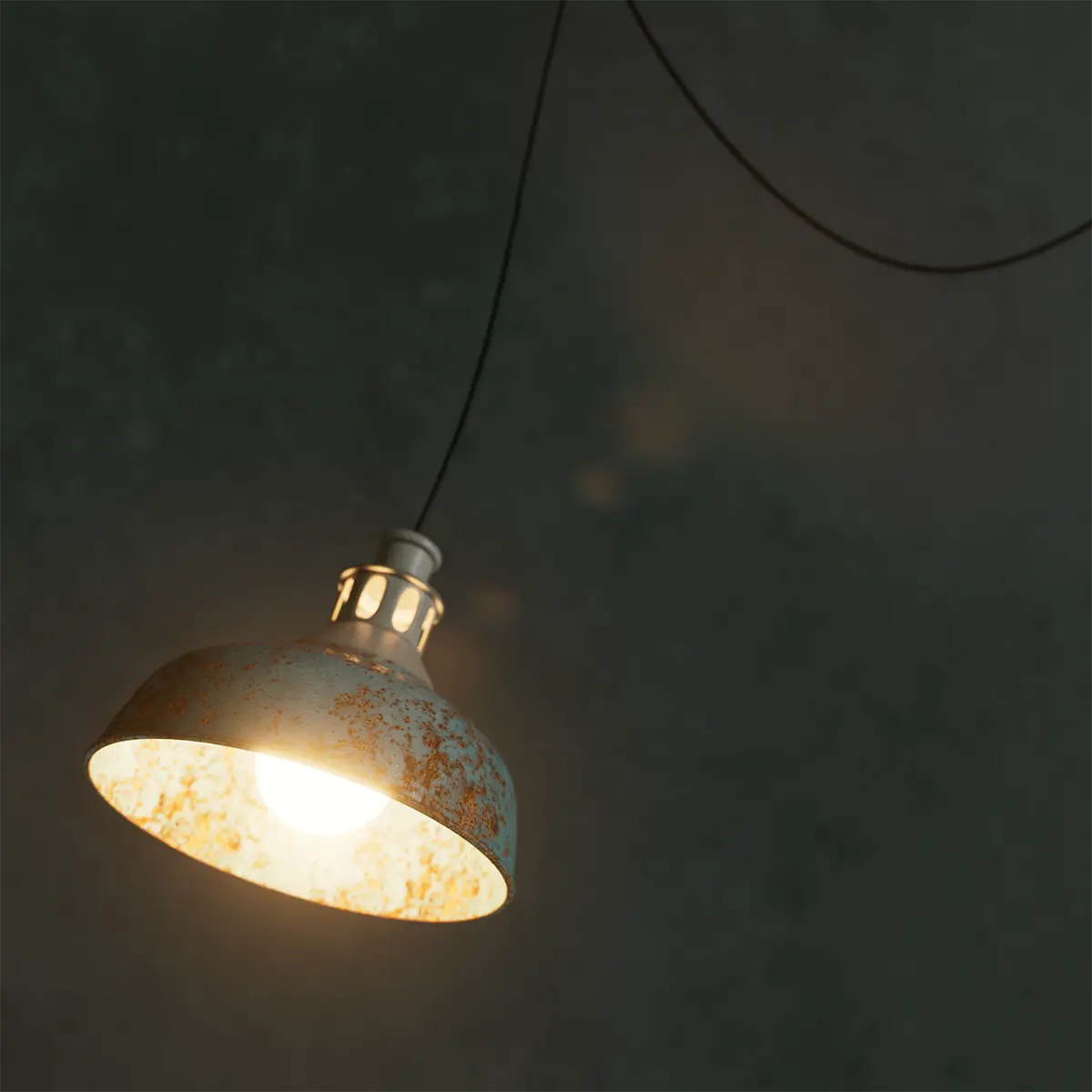 Swinging overhead lamp
