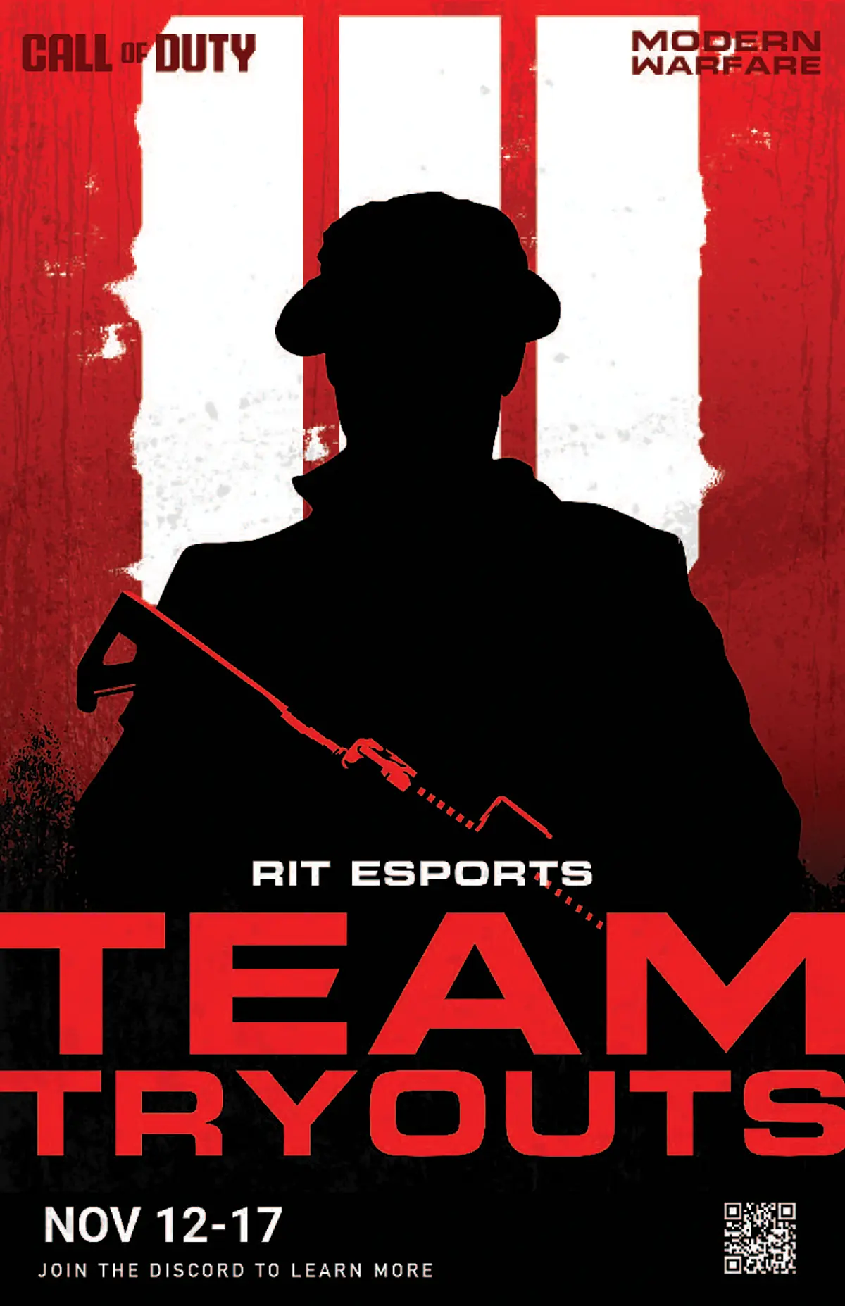 Team Tryouts Poster for RIT New Media Club Design Battle