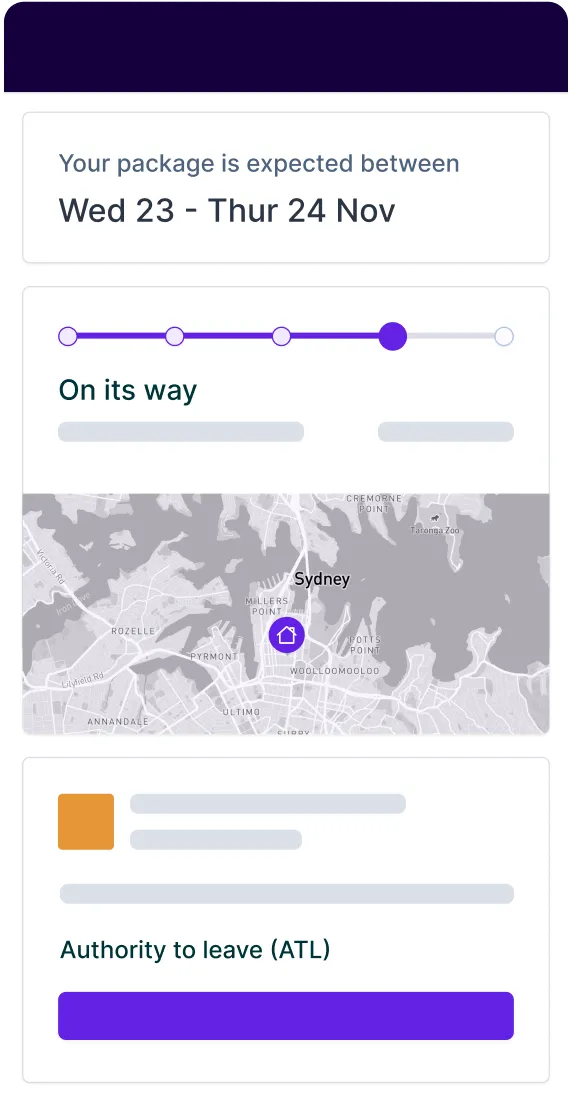 Mobile phone delivery tracking 