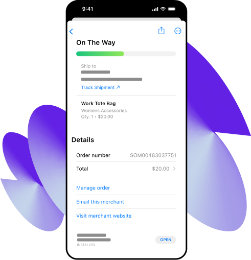 A smartphone screen showing an order tracking page with the status "On The Way" and a progress bar