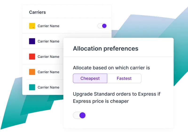 A screenshot of a web page with a description of allocation preferences.