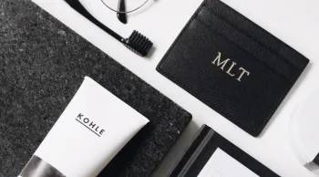 Kohle toothpaste, toothbrush and wallet