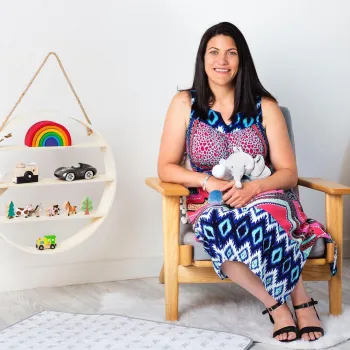 Jacqui Pinge sitting in chair