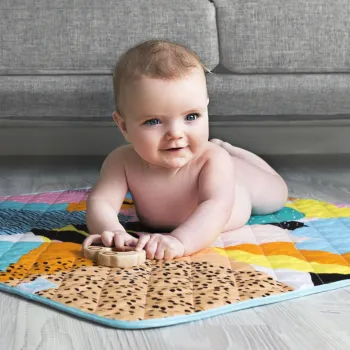 baby crawling on floor