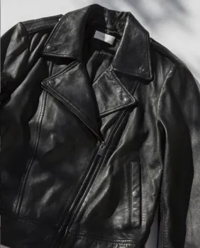 Black leather jacket