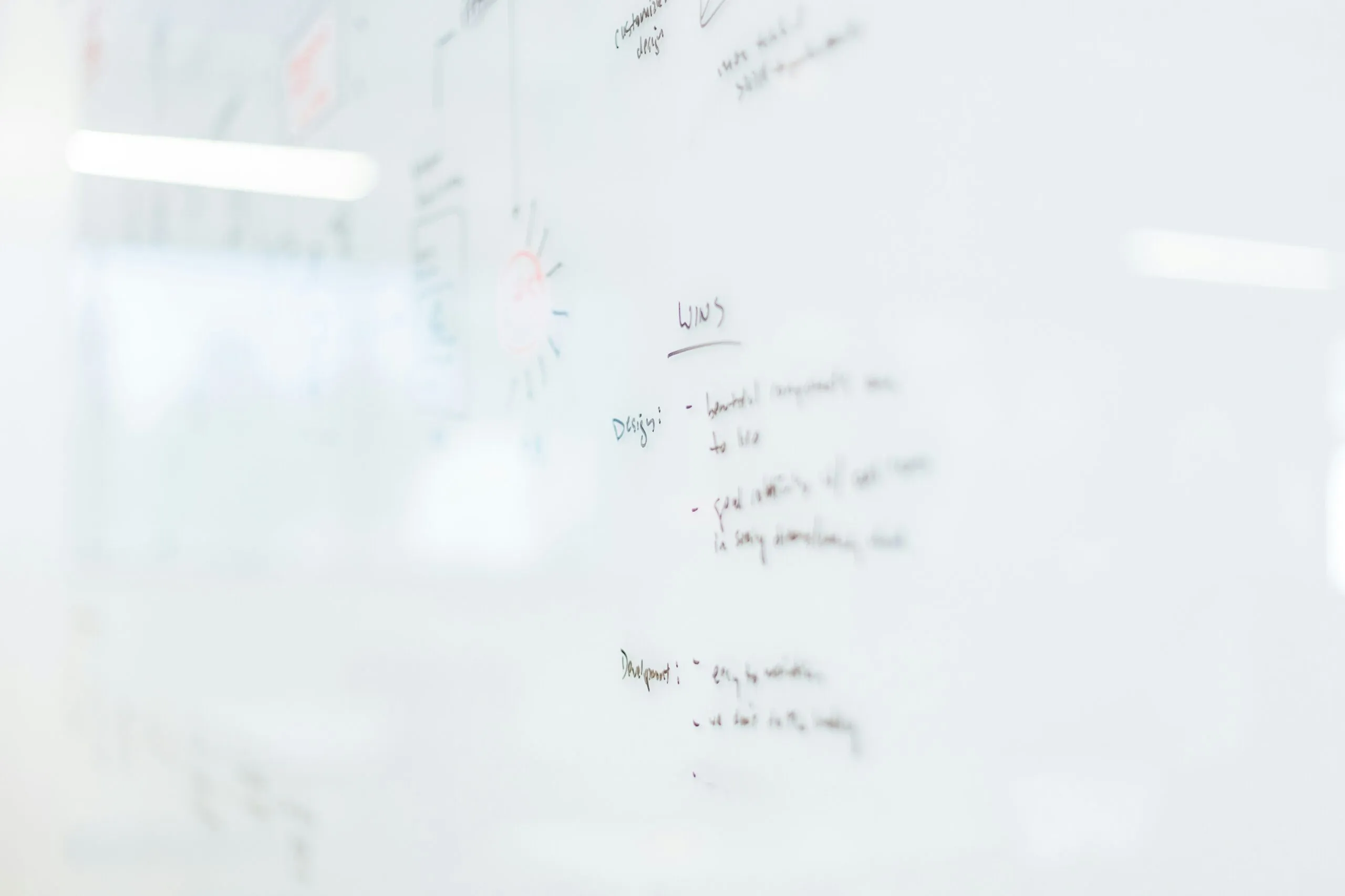 A whiteboard with writing on it