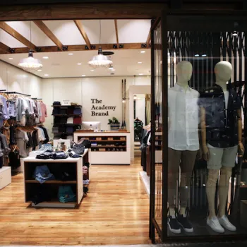 The Academy Brand visual merchandise