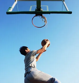 Man playing baketball