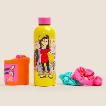 Water bottle and scrunchies
