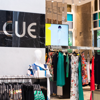 Shop with clothes rack