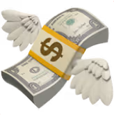 A cute money emoji