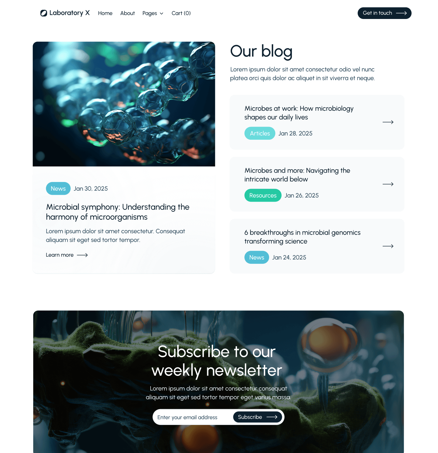 Laboratory X - Blog V2 Main Page - Laboratory Webflow Template