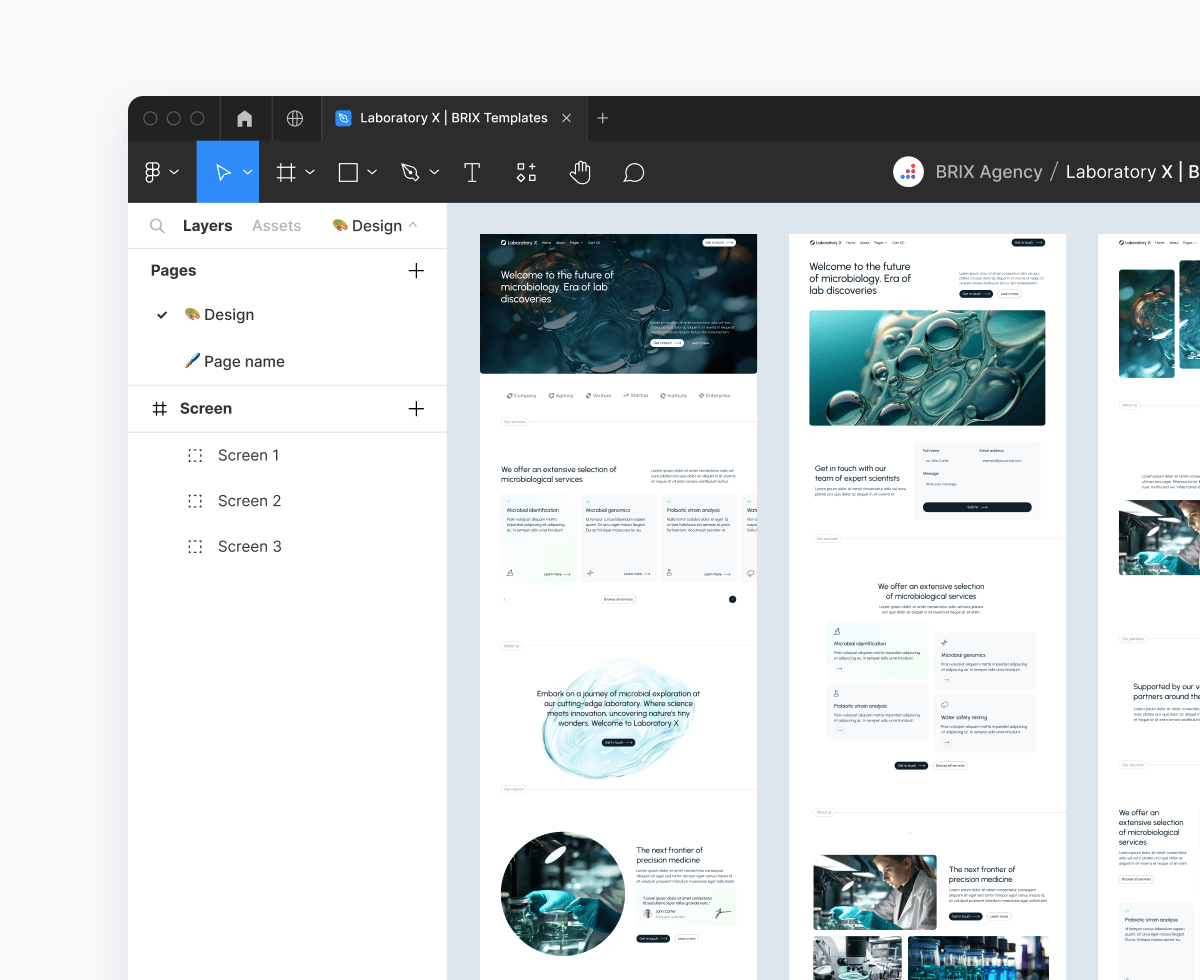Laboratory X - Figma File Included - Laboratory Webflow Template