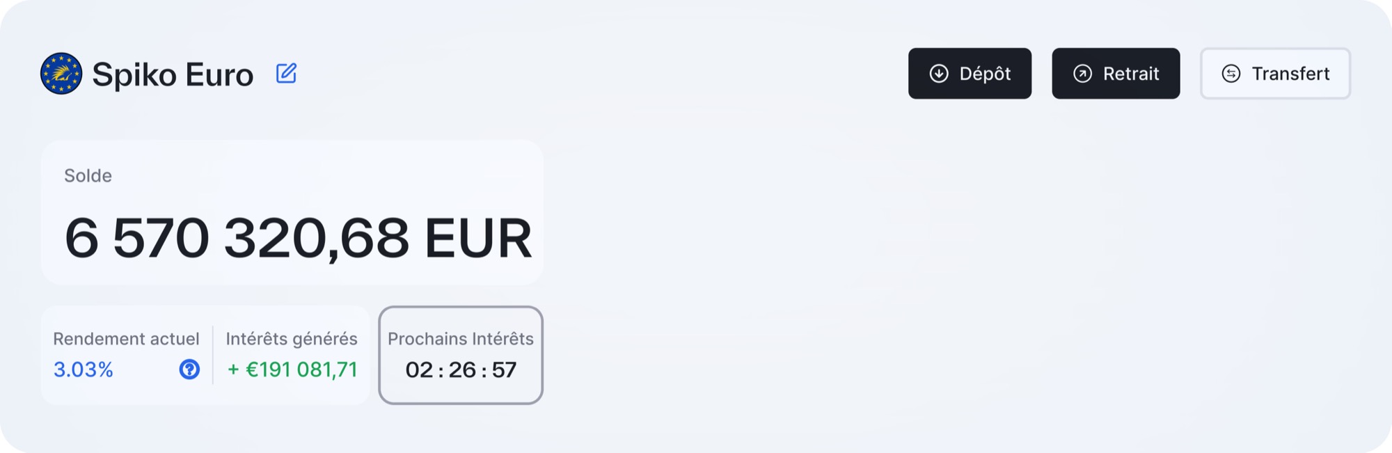 Screenshot de l'app Spiko FR