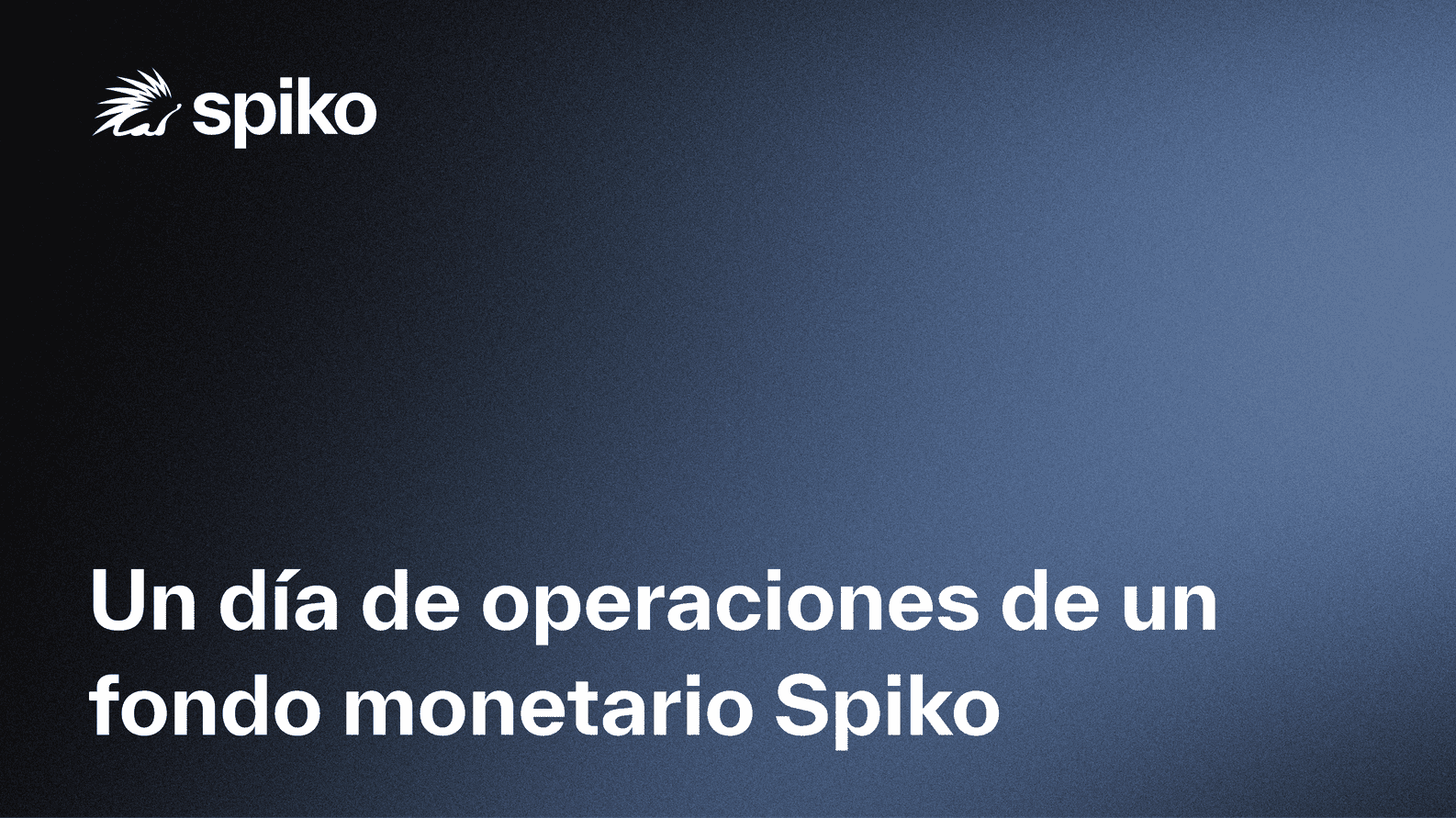 Un día de operaciones de un fondo monetario Spiko