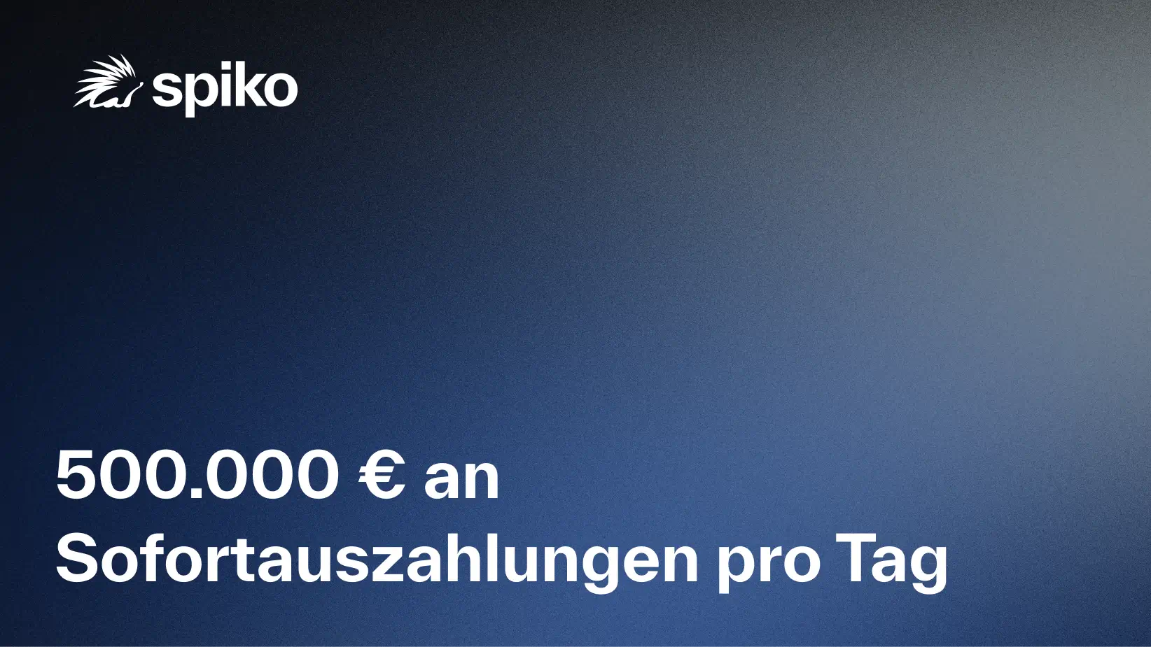 500.000 € Sofortauszahlung pro Tag, auch am Wochenende