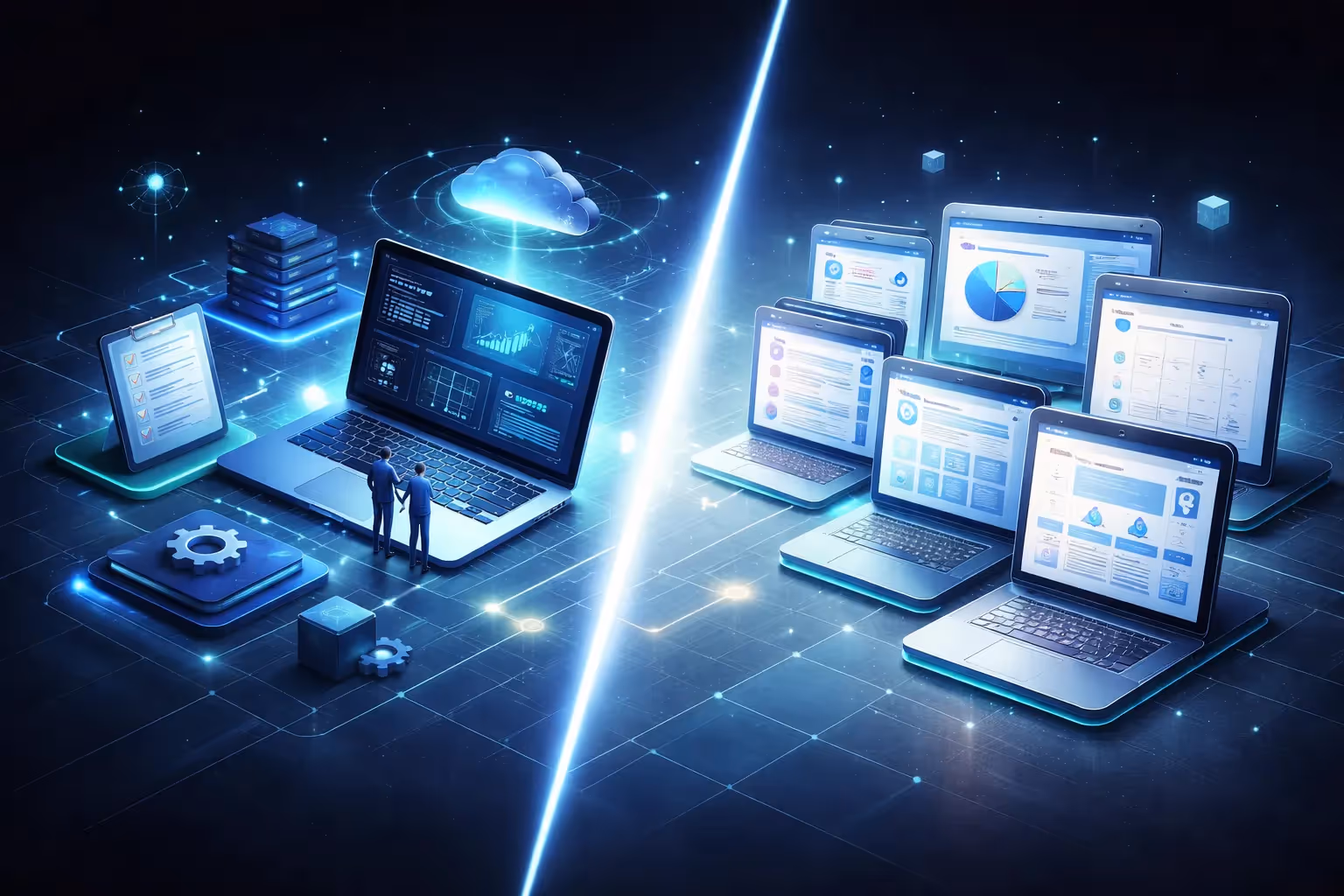 Développement de logiciels sur mesure vs logiciels standard (off-the-shelf)