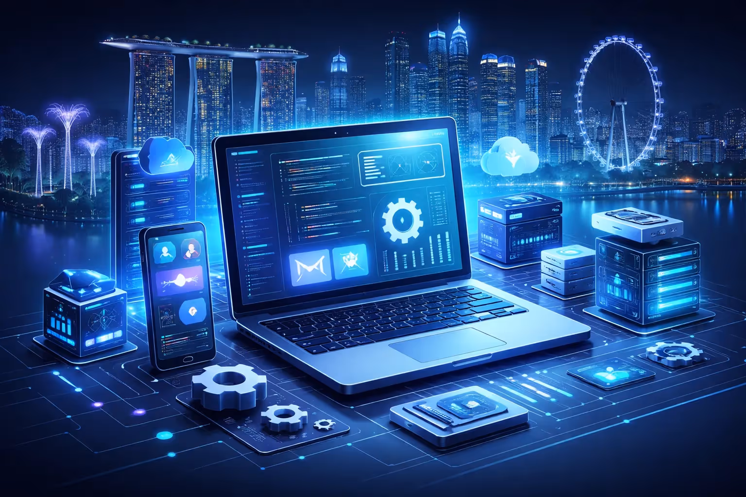 Principaux secteurs tirant parti du développement de logiciels sur mesure à Singapour