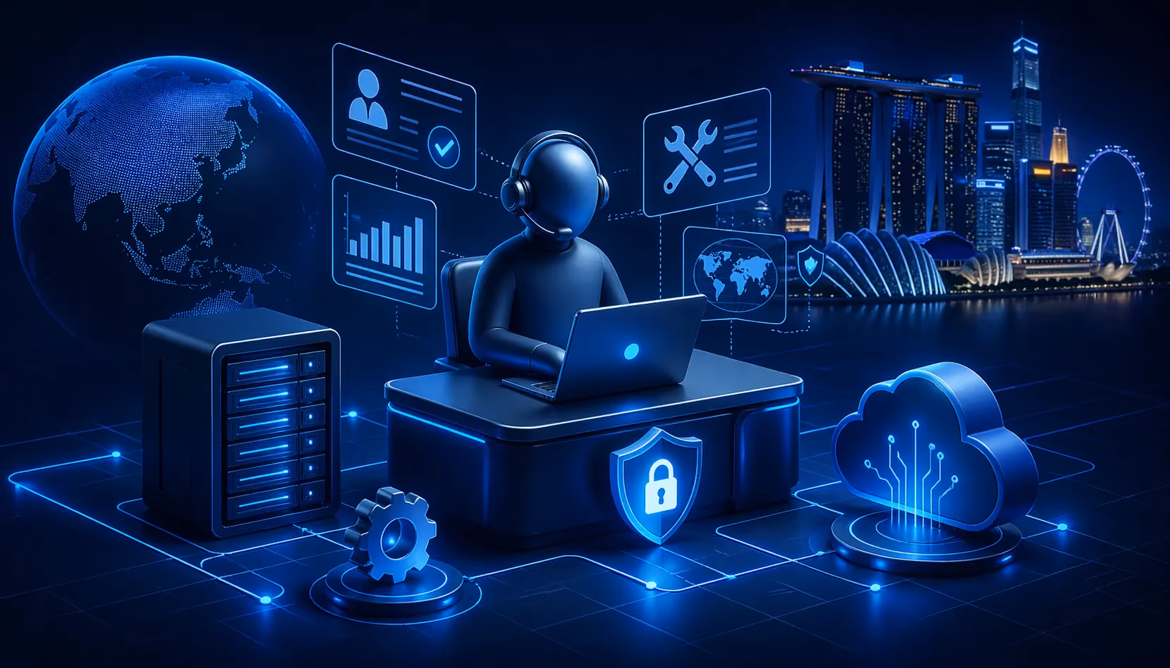 services de support informatique à Singapour