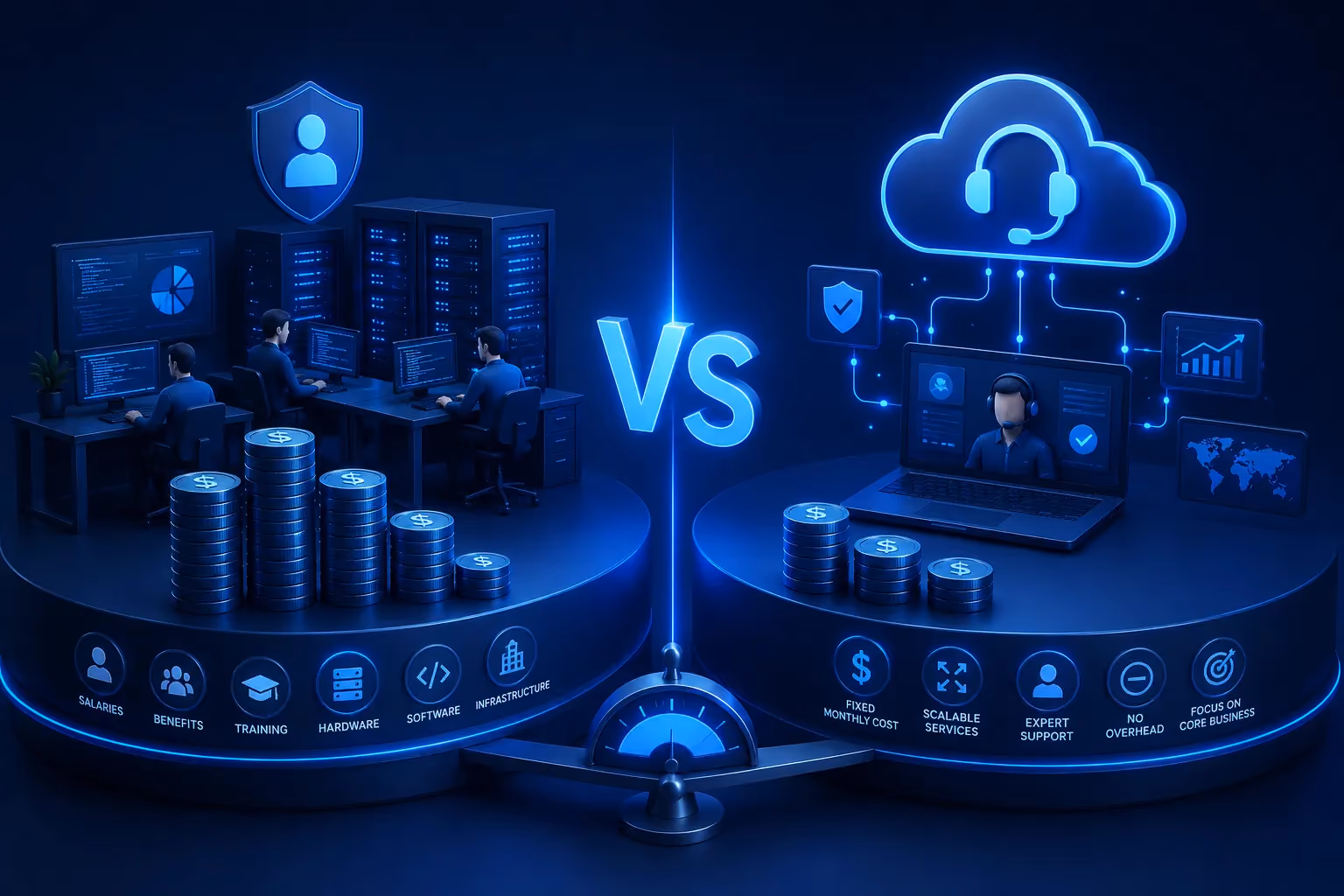 In-House IT vs Outsourced IT Support Costs