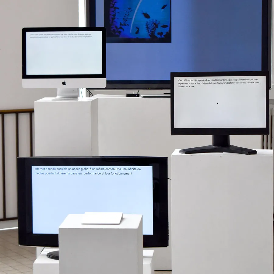 Exhibition preview 01 of "Media Spaces" by Martin Foucaut