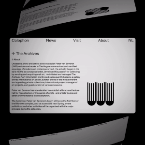 Preview of the website colophon.nl being used