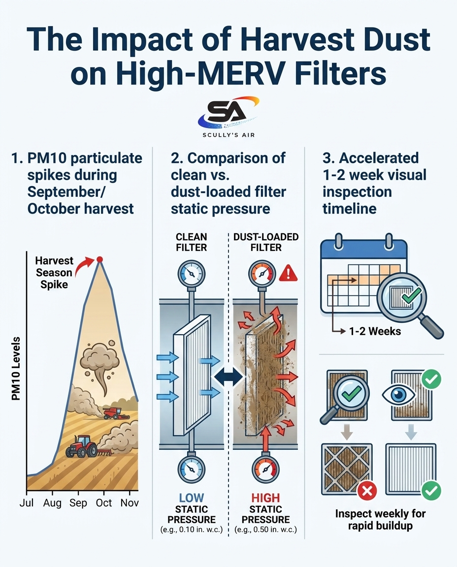 The Impact of Harvest Dust on High-MERV Filters