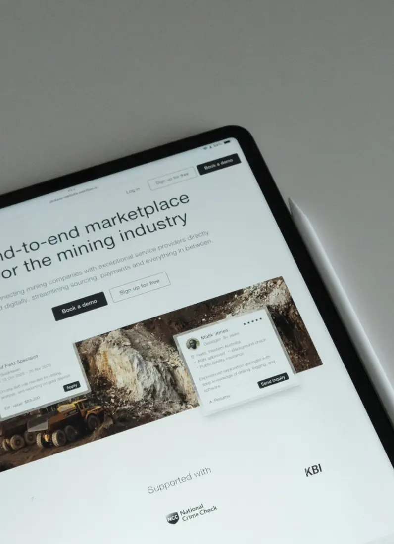 Cover page of a document titled 'Website Growth Readiness Quiz' with a black background and white geometric shapes.