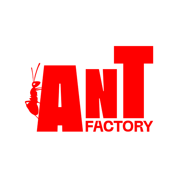 Logo of AntFactory agency, featuring a modern design symbolizing creativity, collaboration, and innovation