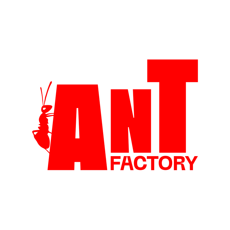 Logo of AntFactory agency, featuring a modern design symbolizing creativity, collaboration, and innovation