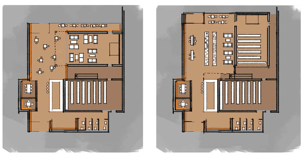 2 designforslag til planløsningen