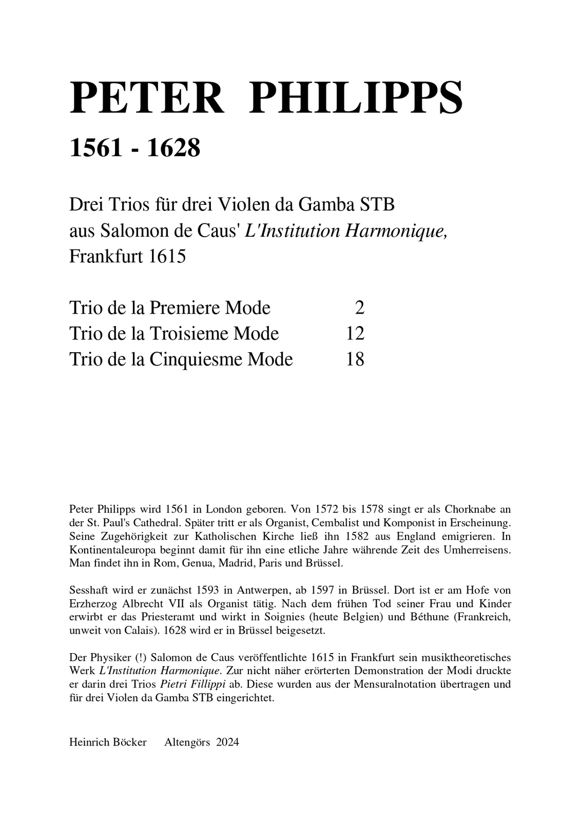 Peter Philipps - 3 Trios