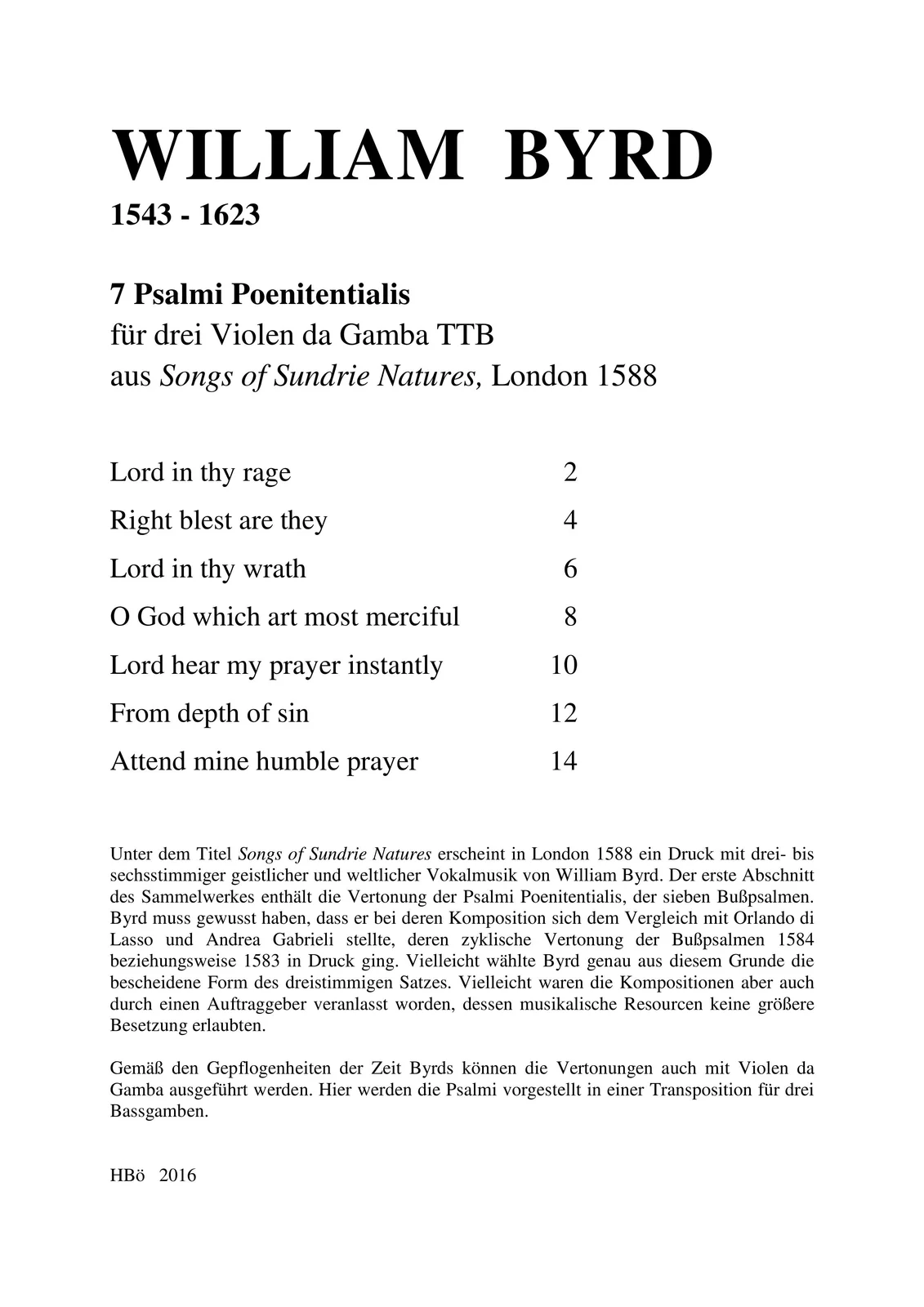 William Byrd - Psalmi Poenitentialis