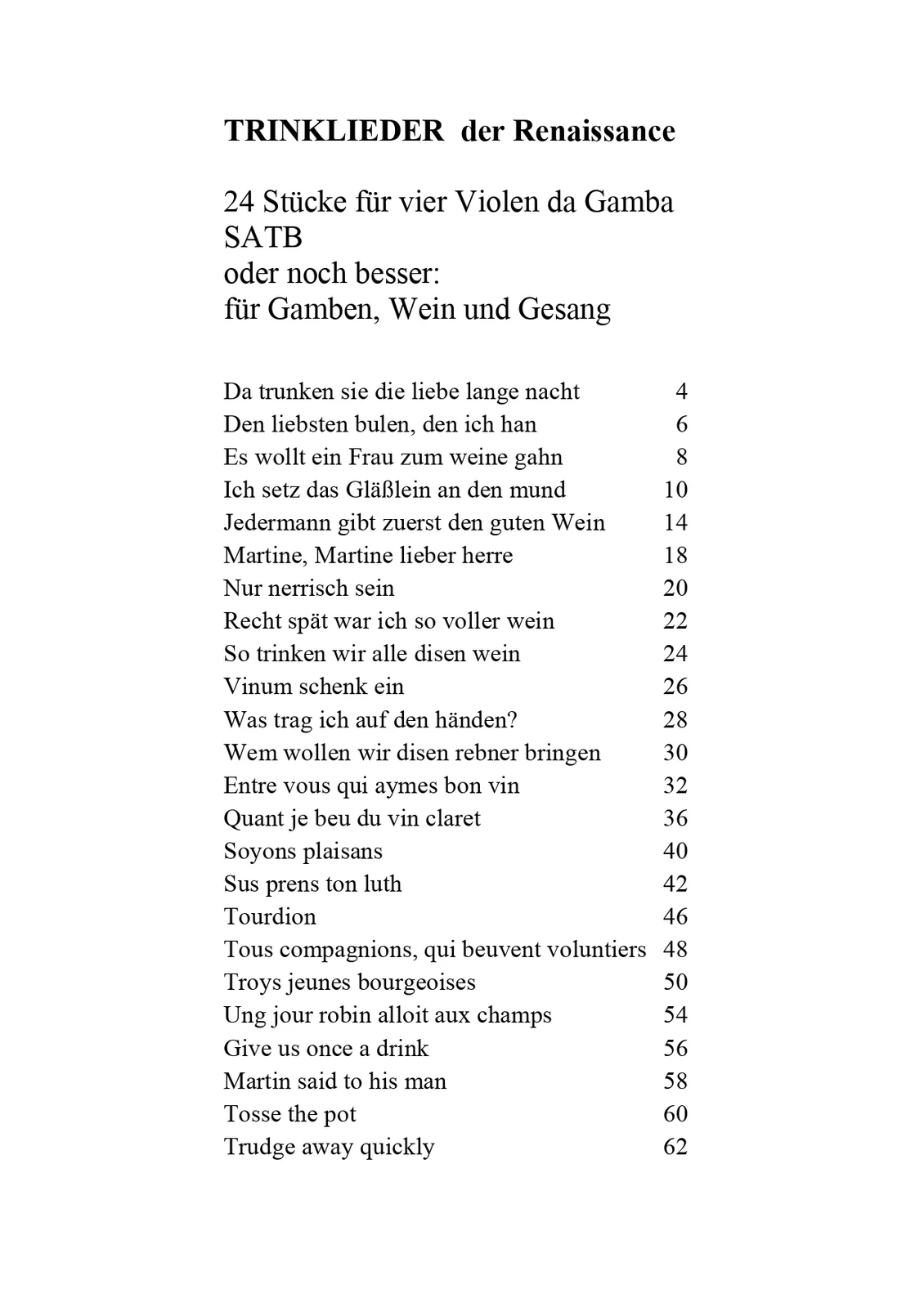 Trinklieder I