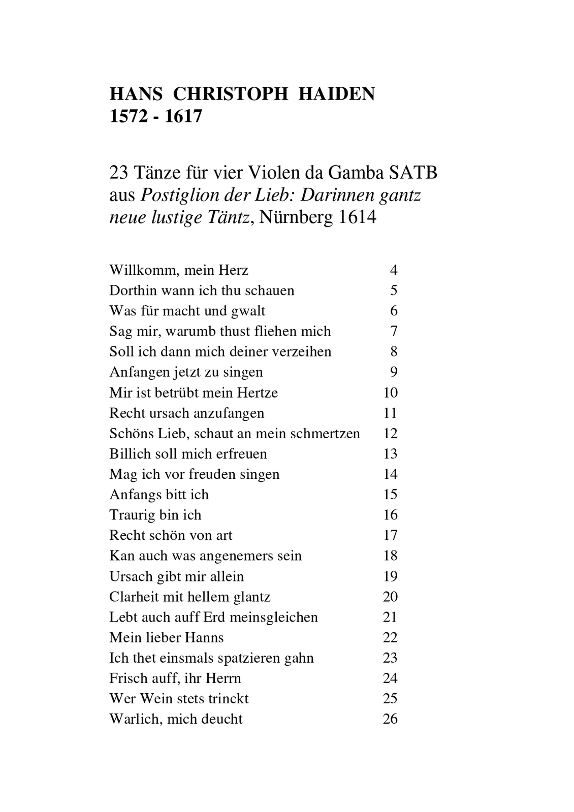 Hans Christoph Haiden - 23 Tänze aus Potiglion