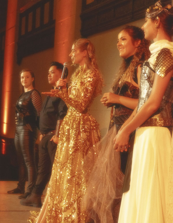Paravelle Fantasy Events group choreographed dances being taught on the stage with four dancers as an example